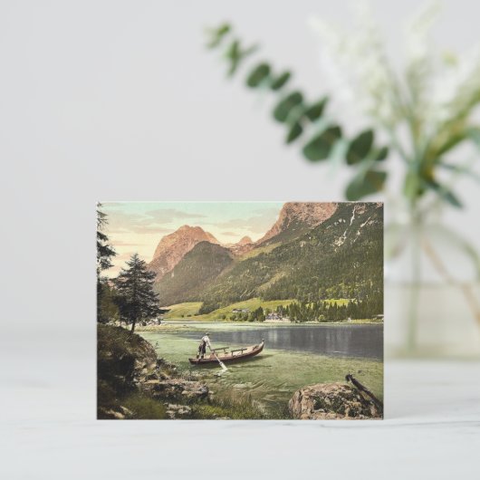 Hintersee, general uitzicht, Upper Beieren, Duitsl Briefkaart (Staand voorkant)