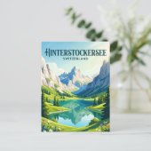Hinterstockersee Zwitserland Briefkaart (Staand voorkant)