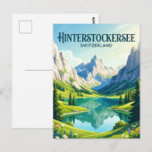 Hinterstockersee Zwitserland Briefkaart (Voorkant / Achterkant)