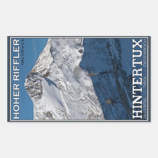 Hintertux - Hoher Riffler Rechthoekige Sticker (Voorkant)