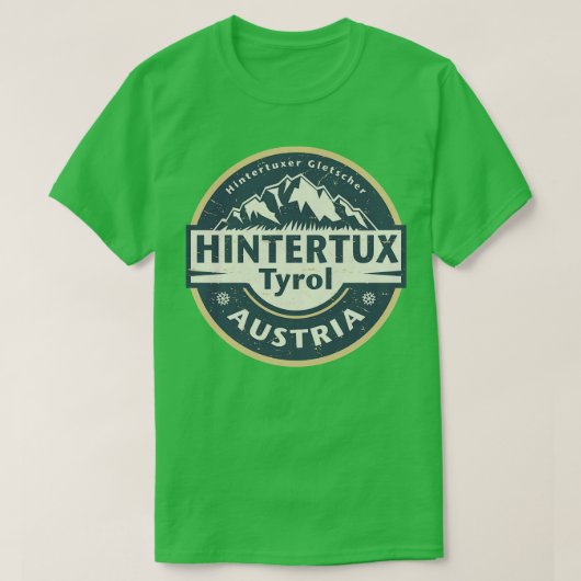 Hintertux Tirol Oostenrijk T-shirt (Design voorkant)