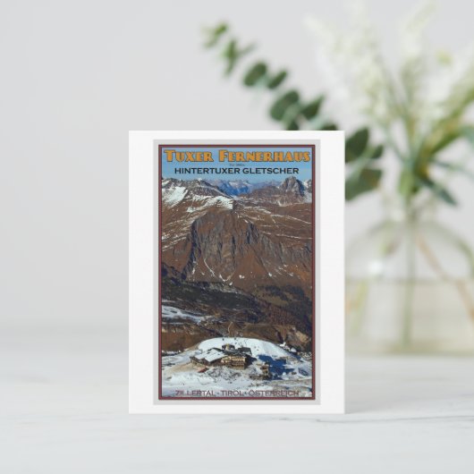 Hintertux - Tuxer Fernerhaus Briefkaart (Staand voorkant)
