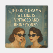 Hints van Violet  Rhinestone Drama Magnet (Voorkant)