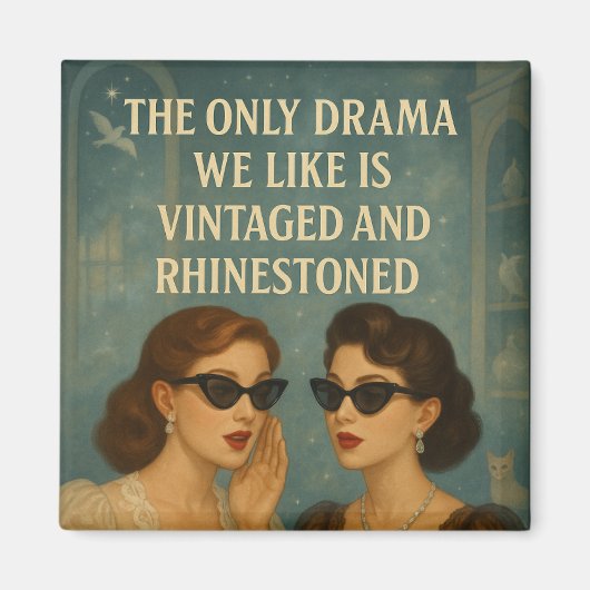 Hints van Violet  Rhinestone Drama Magnet (Voorkant)