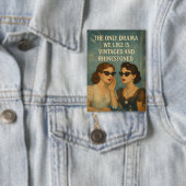 Hints van Violet Rhinestone Drama Pin Button (Insitu)