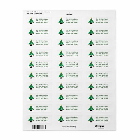 Hioliday Tree Aangepaste kerstkaart ticker Etiket (Full Sheet)