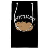 Hip-aardappel-mus Funny Hippo Pun Dark BG Klein Cadeauzakje (Voorkant)