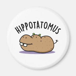 Hip-aardappel-mus Funny Hippo Pun Magneet