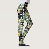 Hip Abstract Half Circles Industrial Fusion Art Leggings (Rechts)
