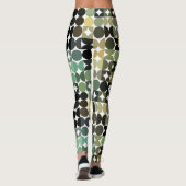 Hip Abstract Half Circles Industrial Fusion Art Leggings (Achterkant)
