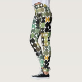 Hip Abstract Half Circles Industrial Fusion Art Leggings (Links)