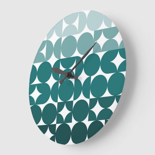 Hip Abstract halve cirkels Fusion Art Patroon Grote Klok (Hoek)