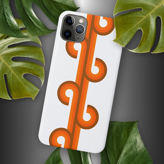 Hip Abstract Wave Curls Fusion Fijne Kunst Patroon Case-Mate iPhone Case