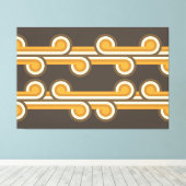 Hip Abstracte golven industriële fusiespecifieke k Canvas Afdruk (Insitu (Houten vloer))