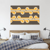 Hip Abstracte golven industriële fusiespecifieke k Canvas Afdruk (Insitu (Slaapkamer))