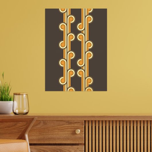 Hip Abstracte golven industriële fusiespecifieke k Folie Afdrukken (Insitu (Woonkamer))