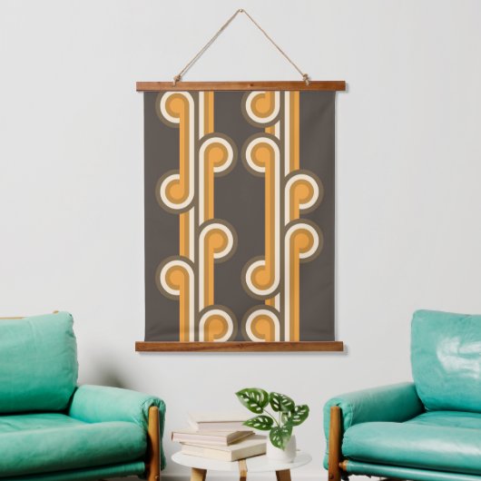 Hip Abstracte golven industriële fusiespecifieke k Hangend Wandkleed (Woonkamer)