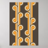 Hip Abstracte golven industriële fusiespecifieke k Poster (Voorkant)