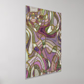 Hip Abstracte golvende lijnen gouden mozaïek kunst Folie Afdrukken (Laagn)