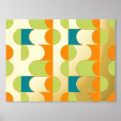 Hip Abstracte halve cirkels avy Mosaic Art Patroon Folie Afdrukken (Voorkant)