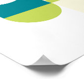 Hip Abstracte halve cirkels avy Mosaic Art Patroon Poster (Hoek)