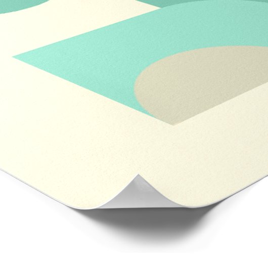 Hip Abstracte halve cirkels avy Mosaic Art Patroon Poster (Hoek)