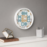 Hip Abstracte halve cirkels industriële fusiekunst<br><div class="desc">Mooie hedendaagse kleurige, ivoor, beige, bruine en blauwgroen blauwe, groene, gekleurde geometrische cirkels en halve cirkels op een scherpe witte achtergrond. Een elegant, stijlvol en eclectisch minimalistisch ontwerp voor de artistieke interieurontwerper, de artistieke decorator van het interieur, de populaire heuptrendsetter, de retro-kunststijl of de abstracte digitale geometrische motief minnaar. Pas...</div>