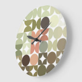 Hip Abstracte halve cirkels industriële fusiekunst Grote Klok (Hoek)