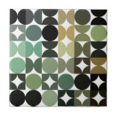 Hip Abstracte halve cirkels industriële fusiekunst Tegeltje (Voorkant)