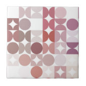 Hip Abstracte halve cirkels industriële fusiekunst Tegeltje (Voorkant)