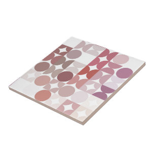 Hip Abstracte halve cirkels industriële fusiekunst Tegeltje