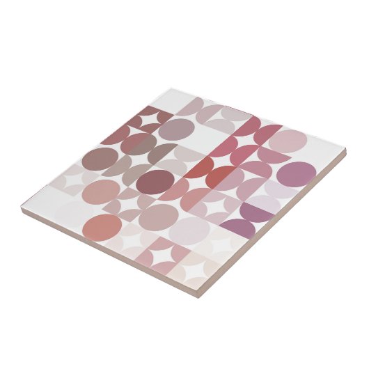 Hip Abstracte halve cirkels industriële fusiekunst Tegeltje (Zijkant)