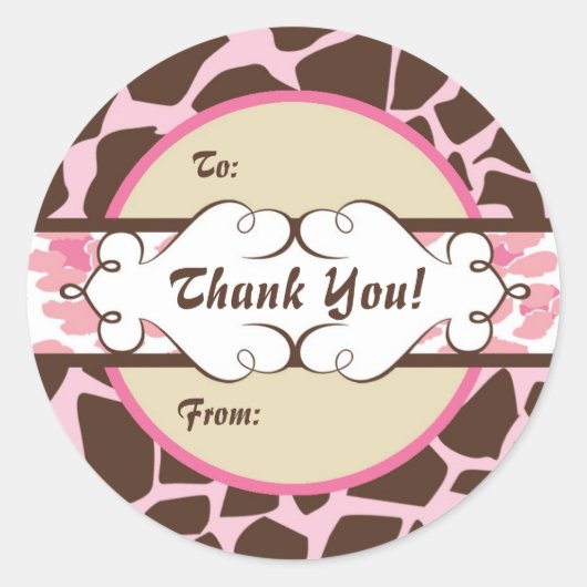 Hip Animal Print cadeau label (Voorkant)