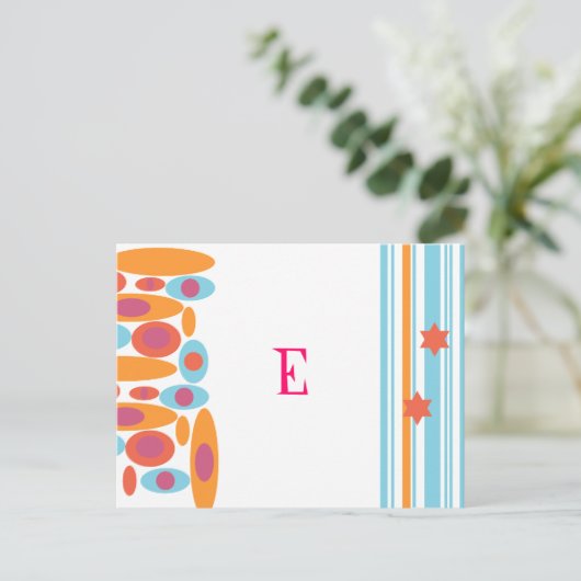 Hip Bat Mitswa Bewaar de datum Aankondigingskaart (Staand voorkant)