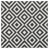 Hip Black White Ikat Diamond Square Mosaic Pattern Stof (Swatch)