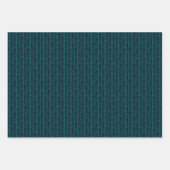 Hip Blauwgroen Blauw Wit Abstract Zigzag Stripes Inpakpapier Vel (Voorkant 3)