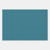 Hip Blauwgroen Blauw Wit Abstract Zigzag Stripes Inpakpapier Vel (Voorkant)