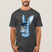 Hip Blue Edgy Bunny T-shirt (Voorkant)