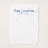 Hip Blue Oorbel of Sieraden Display Kaart (Voorkant)