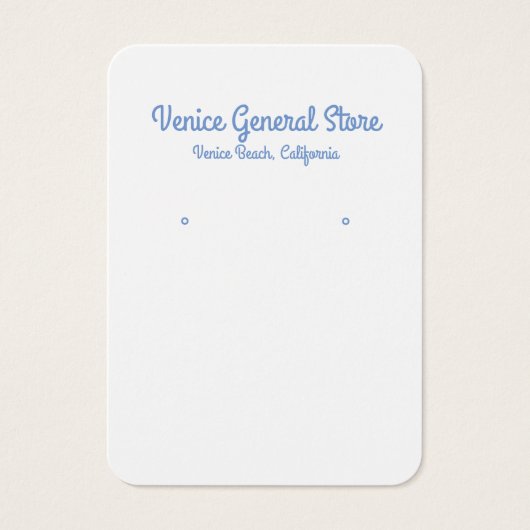 Hip Blue Oorbel of Sieraden Display Kaart (Voorkant)