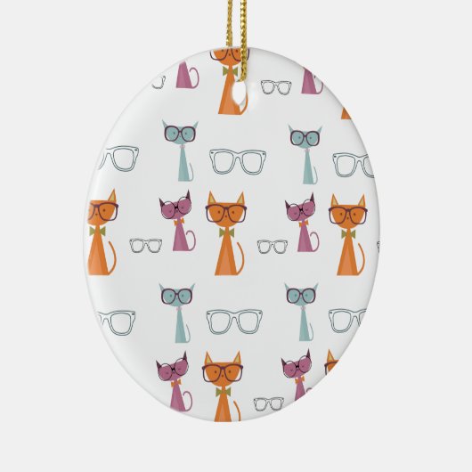Hip Cats Keramisch Ornament (Rechts)