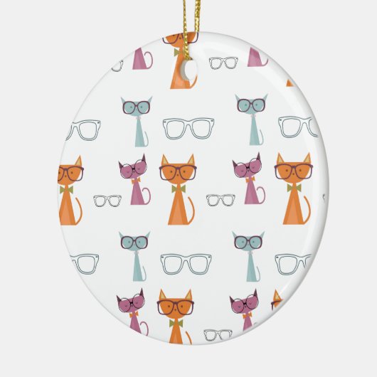 Hip Cats Keramisch Ornament (Links)