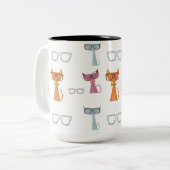 Hip Cats Tweekleurige Koffiemok (Voorkant links)