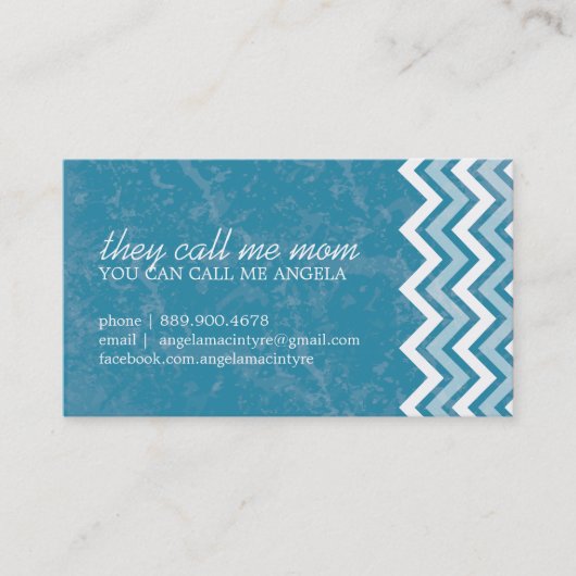 Hip Chevron mammcards Contactkaartje (Voorkant)