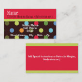 Hip Chick Visitekaartje Contactkaartje (Voorkant / Achterkant)