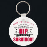 Hip Chirurgische Overleving Sleutelhanger<br><div class="desc">Een grappig idee voor herstel na chirurgie voor sterke mannen en vrouwen die niet mogen worden onderschat!</div>
