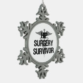 Hip Chirurgische Overleving Tin Sneeuwvlok Ornament (Links)