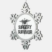 Hip Chirurgische Overleving Tin Sneeuwvlok Ornament (Rechts)