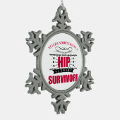 Hip Chirurgische Overleving Tin Sneeuwvlok Ornament (Links)