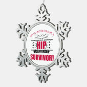 Hip Chirurgische Overleving Tin Sneeuwvlok Ornament (Rechts)